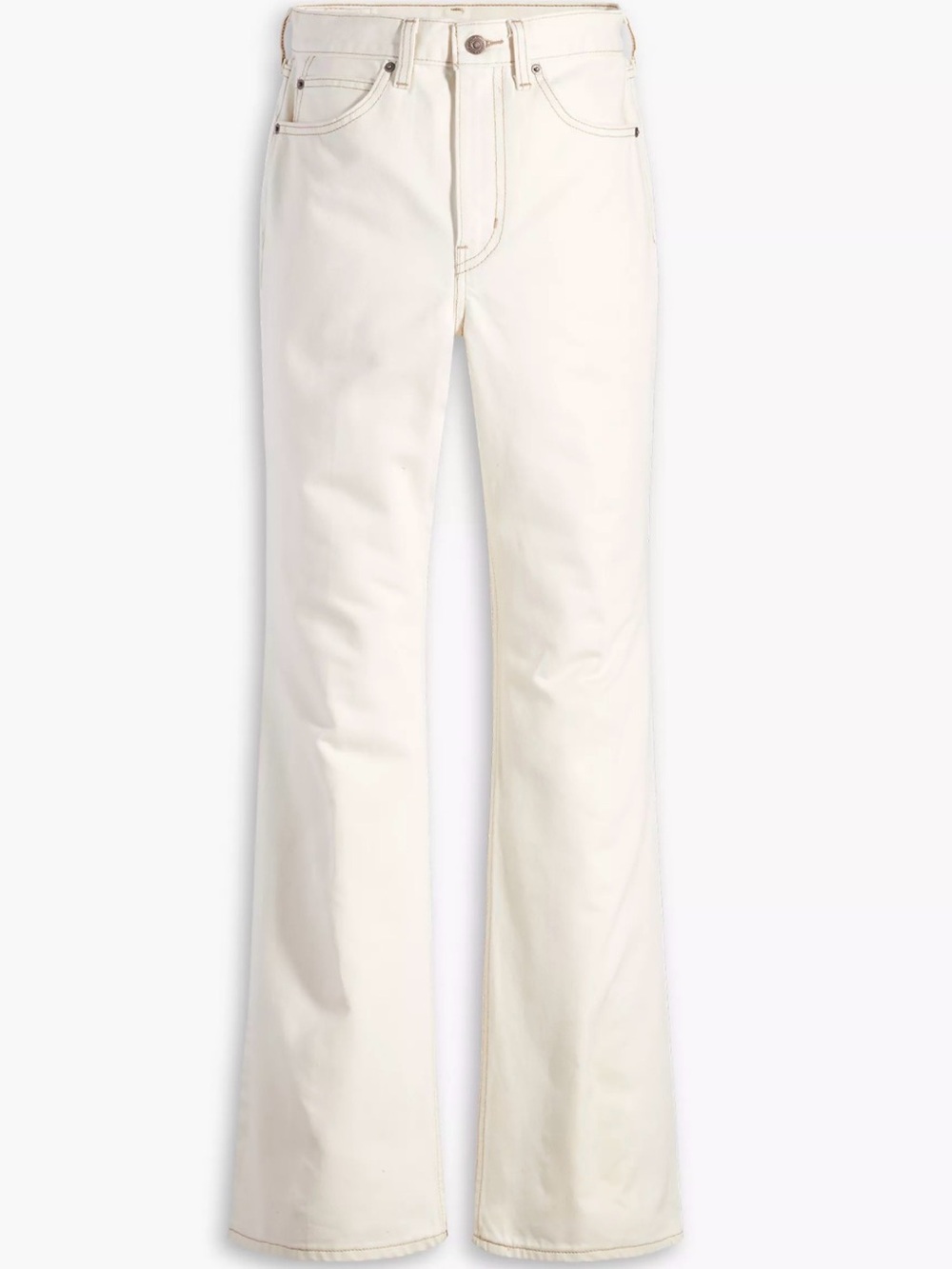 Levi’s Premium 70s High Flare Jeans Off White Corduroy Pocket 28
